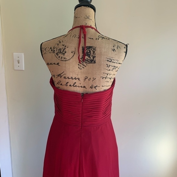 Bill Levkoff maron floor length gown dress 12 🔆 - Picture 5 of 10